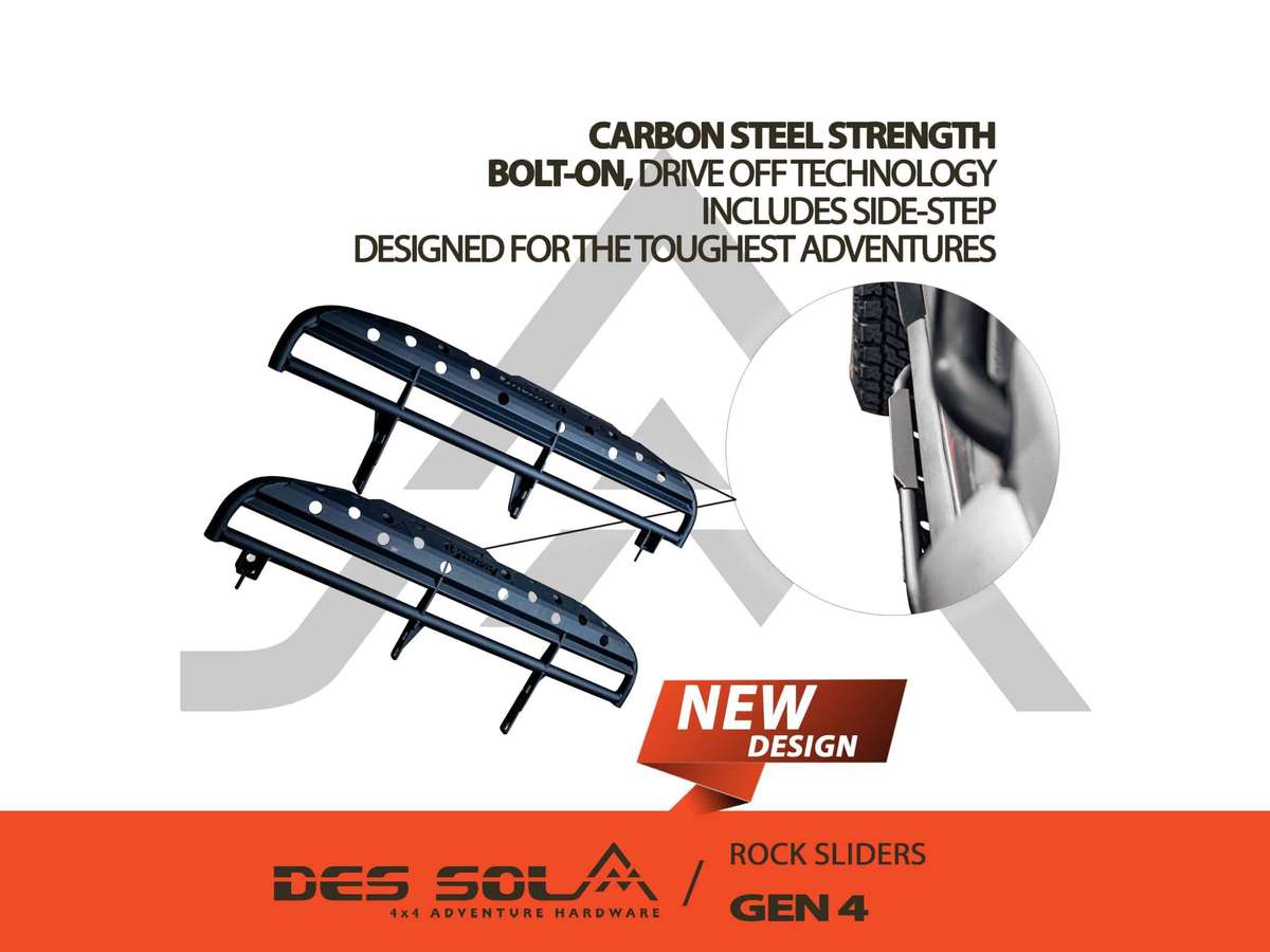 Des Sol Jimny Rock-Sliders 3 door only Gen 4