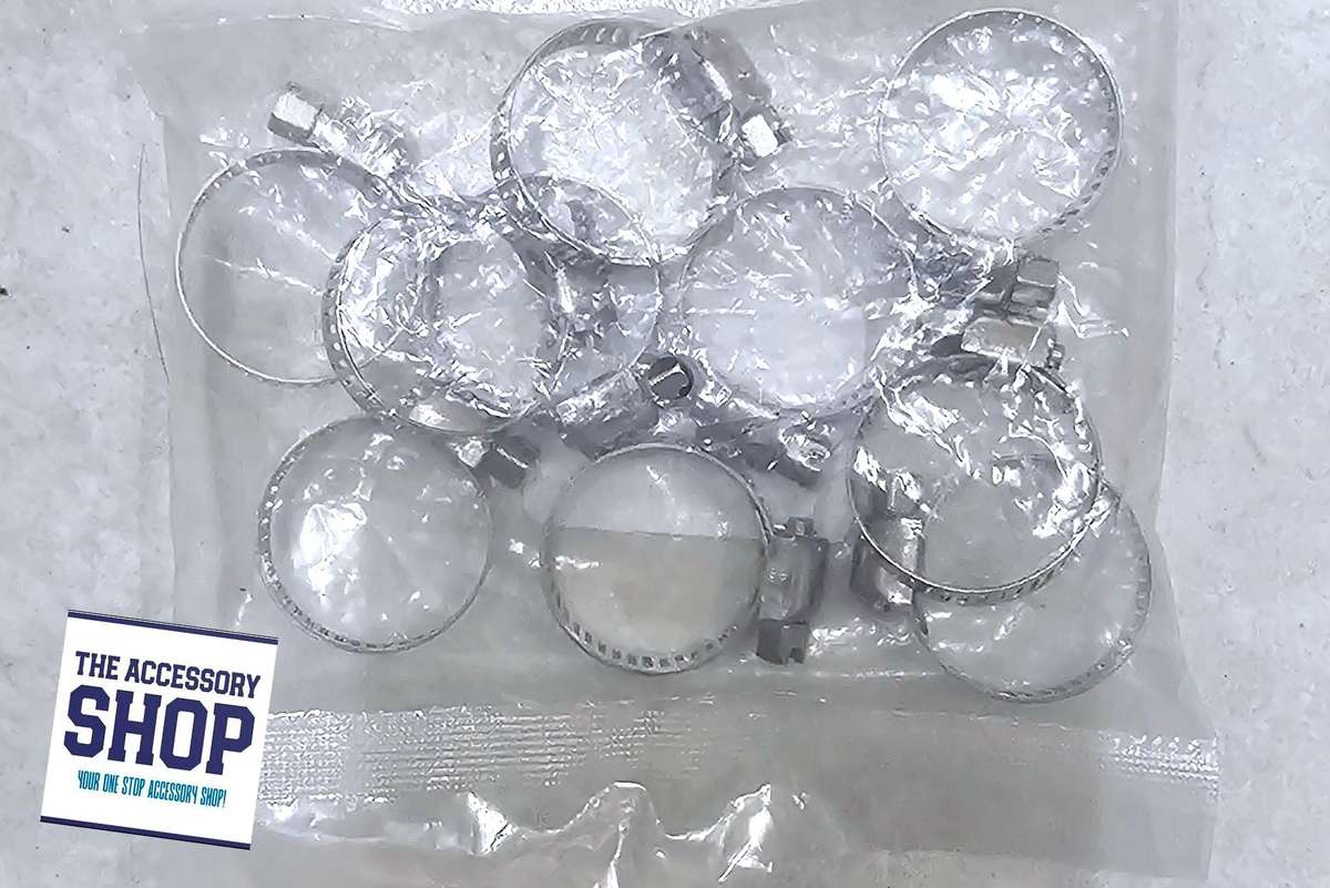 Hose Clamps Stainless Steel, 13-23mm Pack of 10