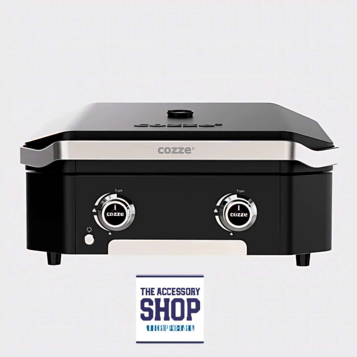 Cozze Plancha 600 with lid and 2 burners with regulator