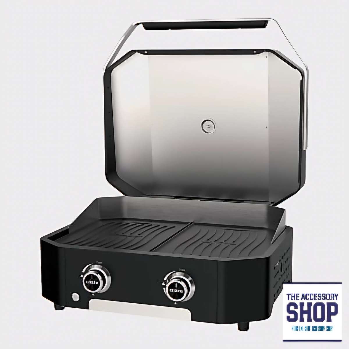 Cozze Plancha 600 with lid and 2 burners with regulator