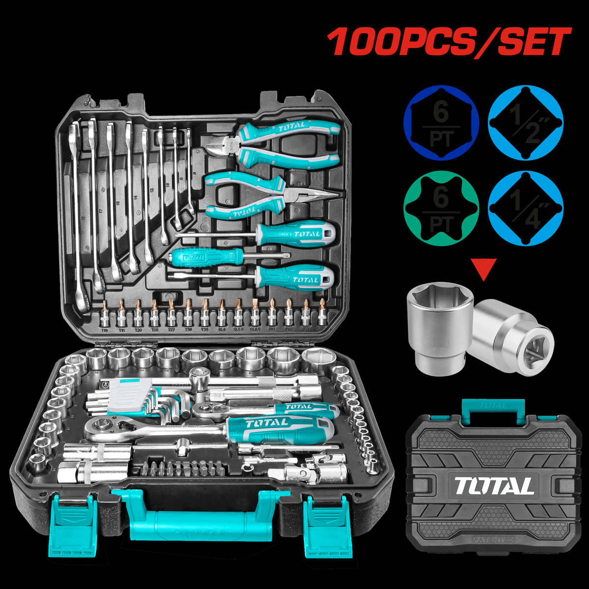 Tool Set 100 Piece Total Tools