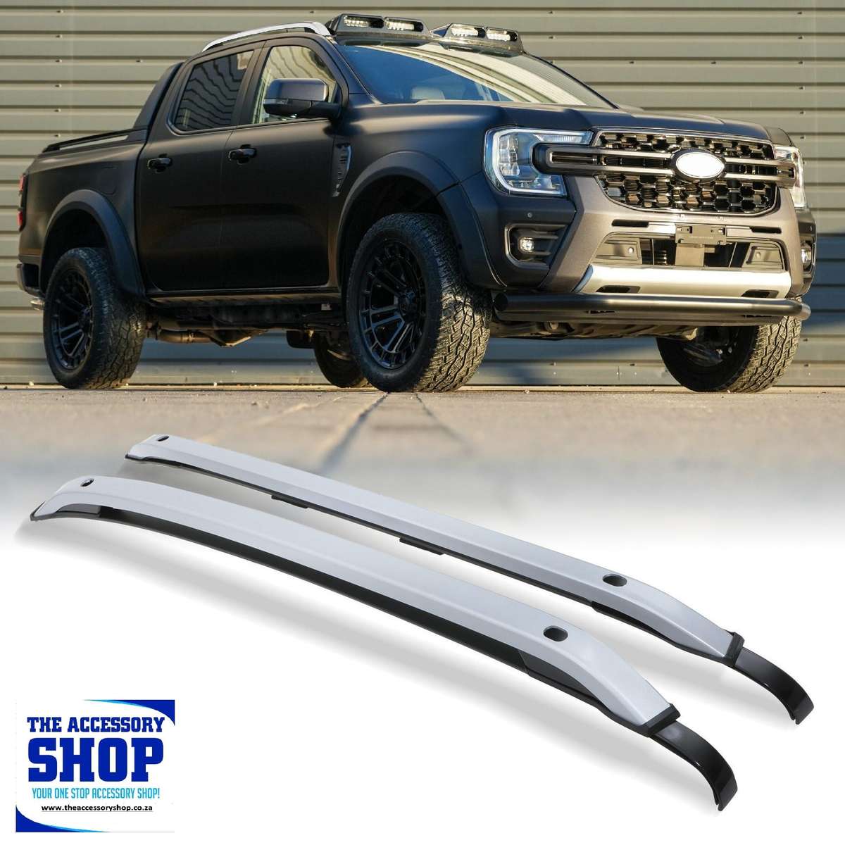 Ford Ranger Next Gen Black or Silver Roof rails OEM Style (Bolt-on) - Double Cab 2023-
