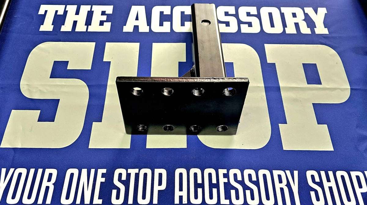 Tow Ball Detachable Drop Plate 8 hole with 50mm neck Powder Coated