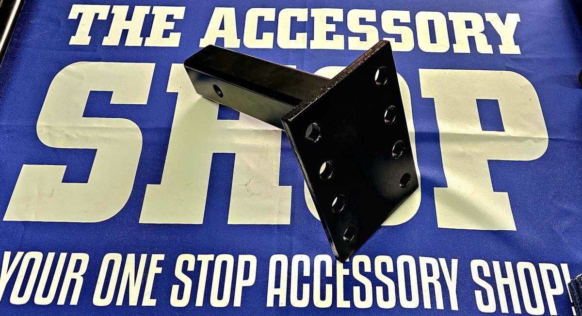 Tow Ball Detachable Drop Plate 8 hole with 50mm neck Powder Coated