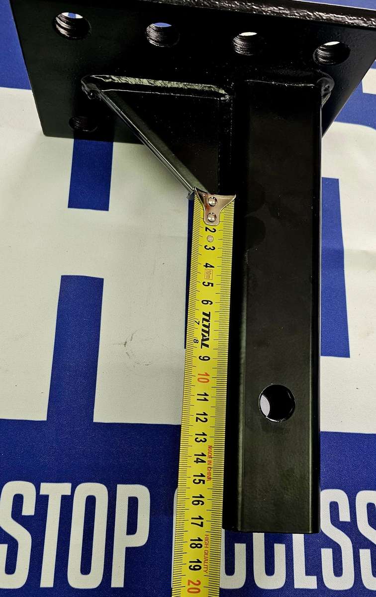 Tow Ball Detachable Drop Plate 8 hole with 50mm neck Powder Coated