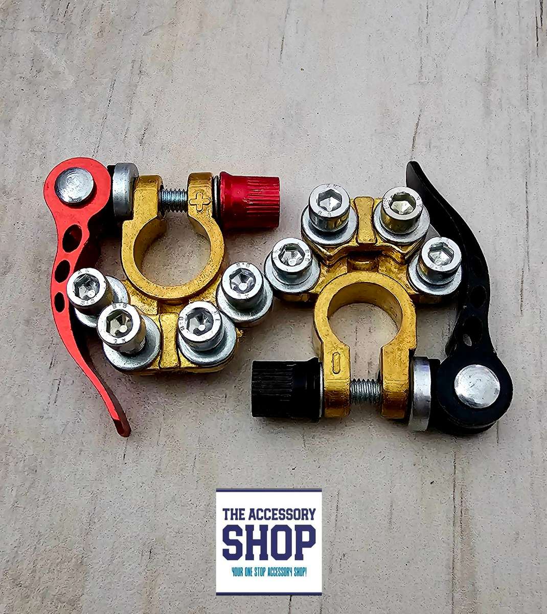 Battery terminals, quick release (Set of 2)