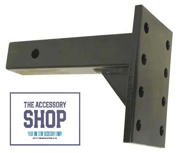 Tow Ball Detachable Drop Plate 8 hole with 50mm neck Powder Coated