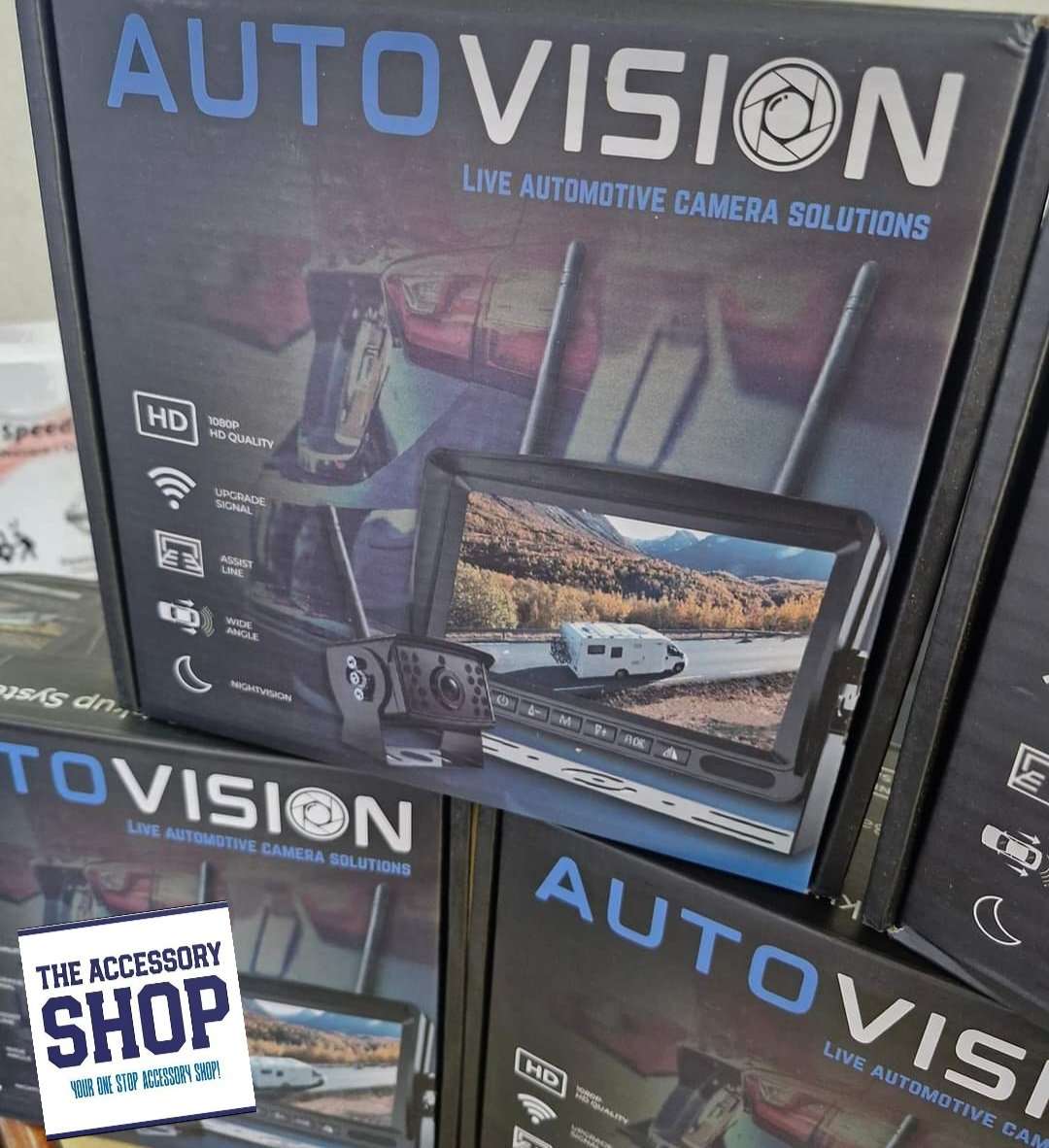 Back Up 7" Wireless WiFi Camera System with DVR Carsvan and trailer