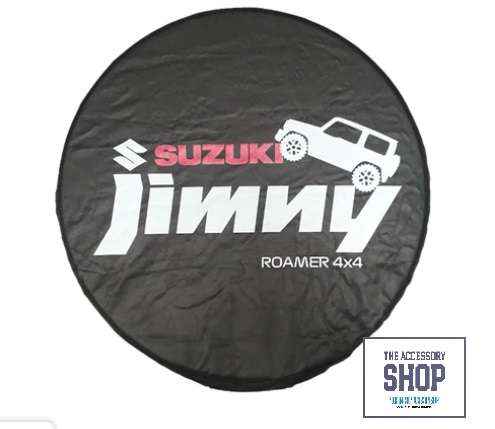Suzuki Jimny 15 Inch 195 to 225 Tyre PVC Spare Wheel Cover White Logo 2018- Gen4