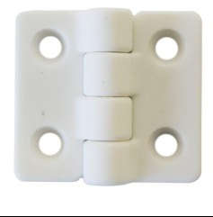 Door hinge white nylon Marine