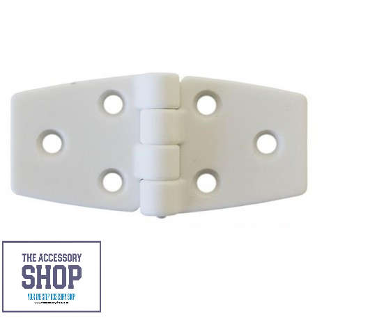 Door hinge white nylon Marine