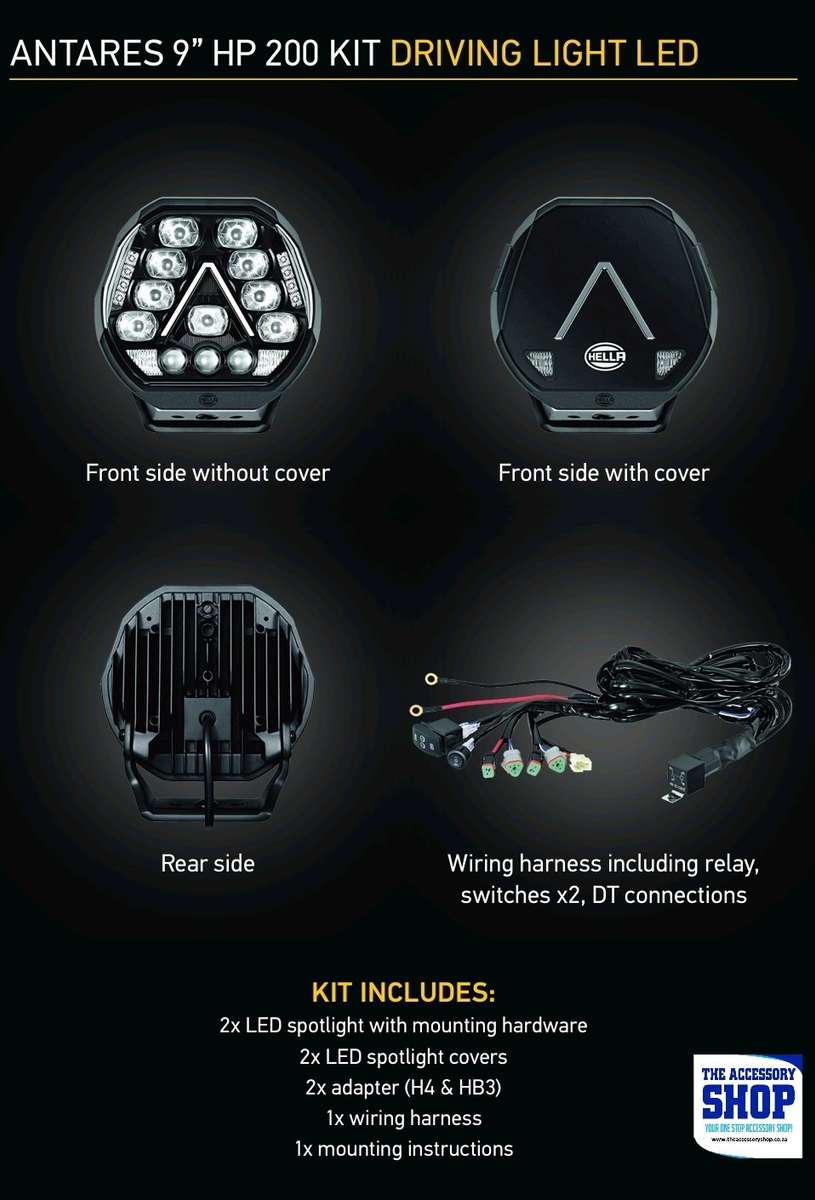 Hella Antares 9" LED Plug & Play Harness Daytime Running Light - Set AN871