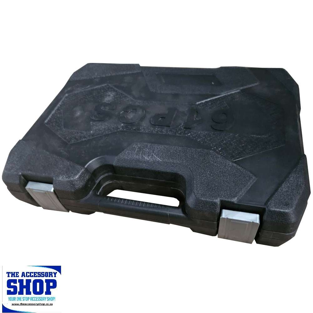 Socket and Spanner Tool set 1/2 inch and 1/4 inch 61 piece in Plastic Tool Box