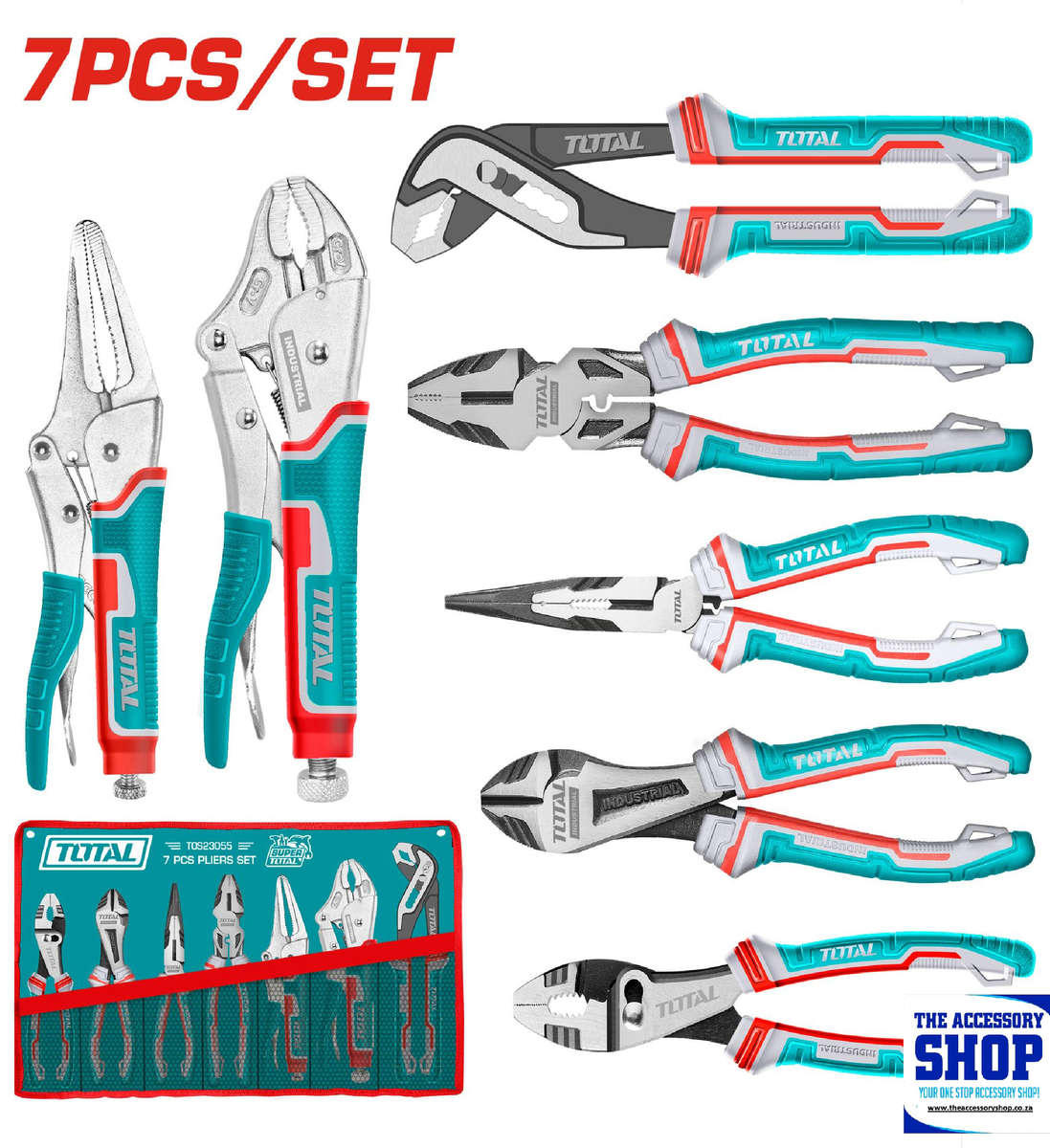 Pliers set 7 Pcs TOS23055 Total Tools
