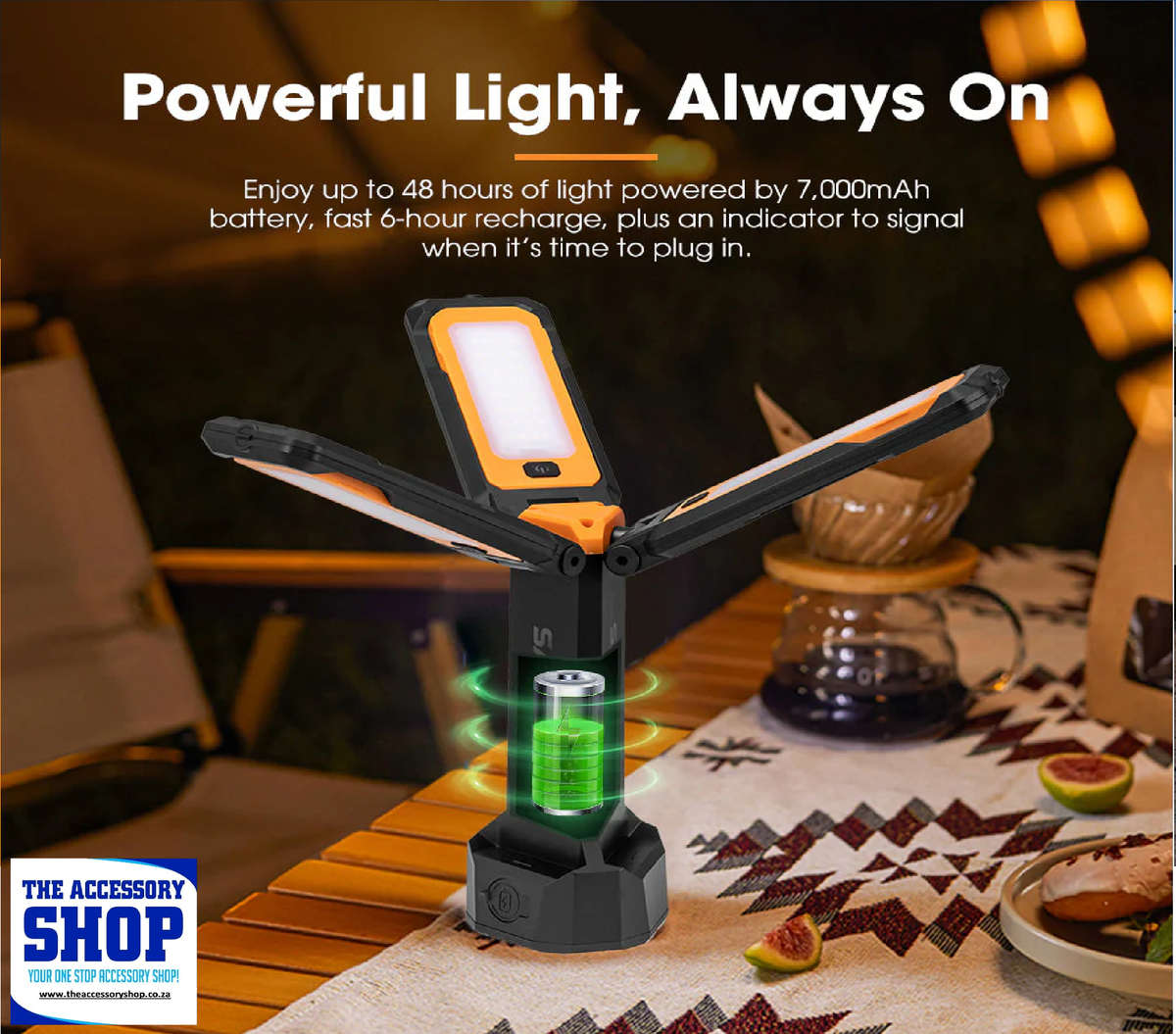 LED Telescopic Light Portable Lithium Tripod Lamp Camping Rechargeable San Hima