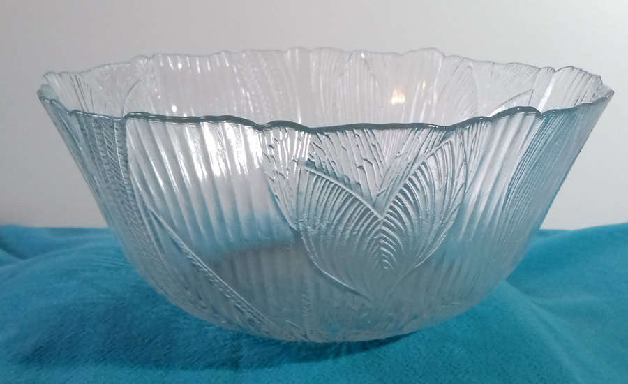 French Glass Salad Bowl  - Vintage Arcoroc