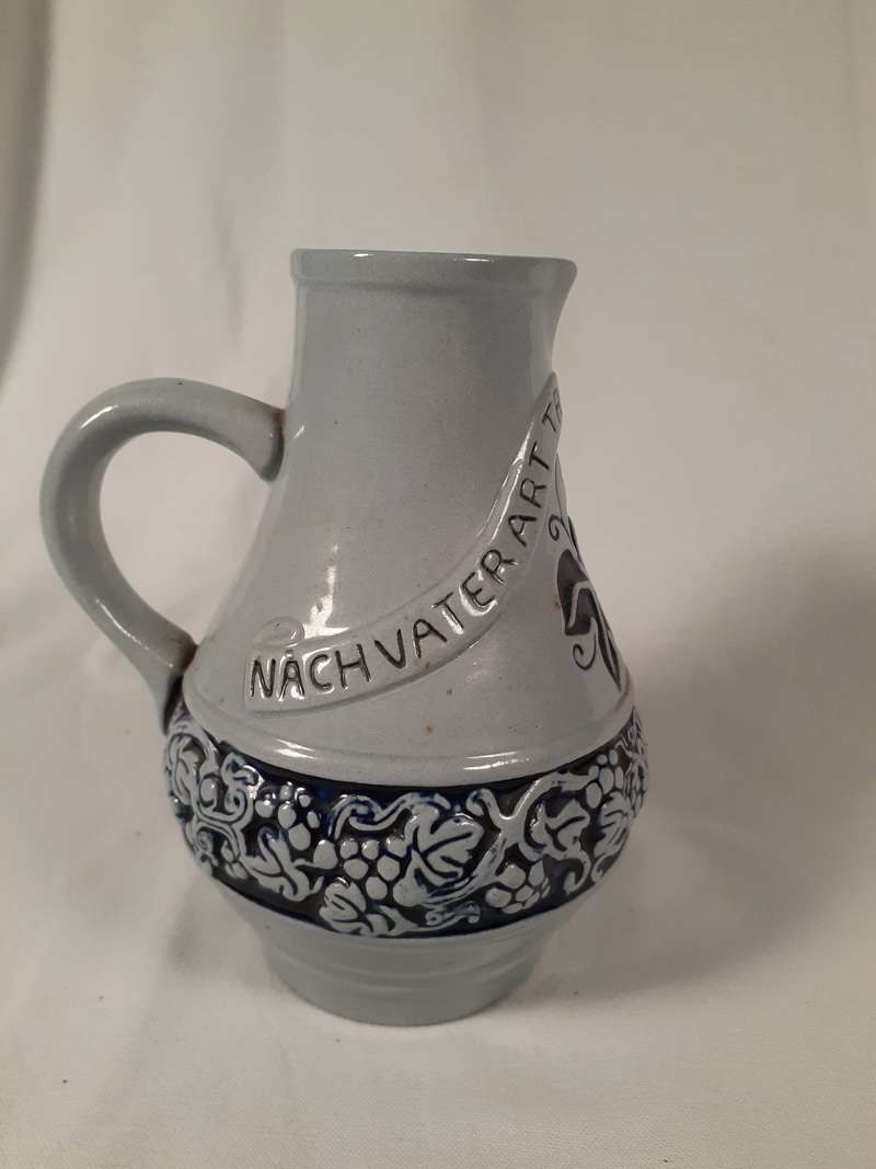 Stoneware Pitcher Jug - West German - Cobalt blue  .5 lit