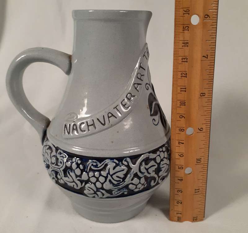 Stoneware Pitcher Jug - West German - Cobalt blue  .5 lit