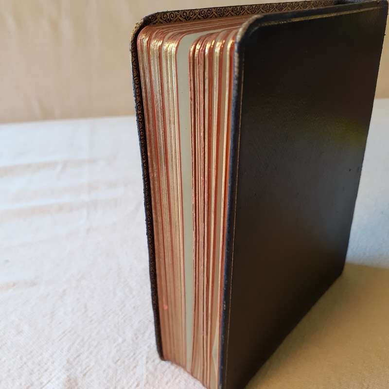 Weslean Hymn Book - gold embossed - leather covers - 12 x 14 cms