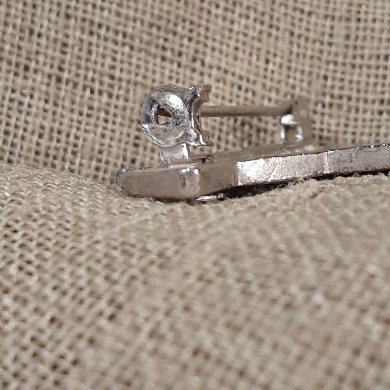 brooch - diamante celtic cross with peace dove.