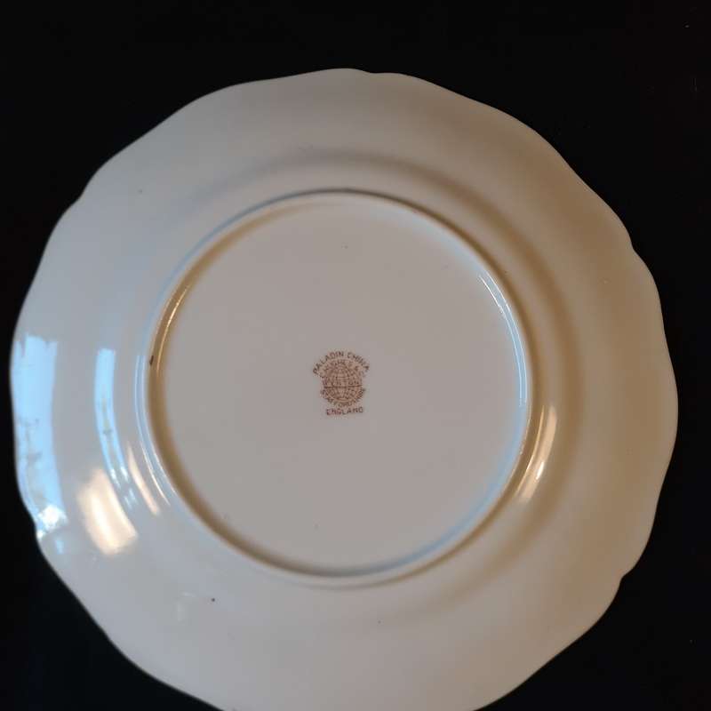 Paladon China Plate - Fenton Staffordshire -E Hughes and Co  17.5 cms