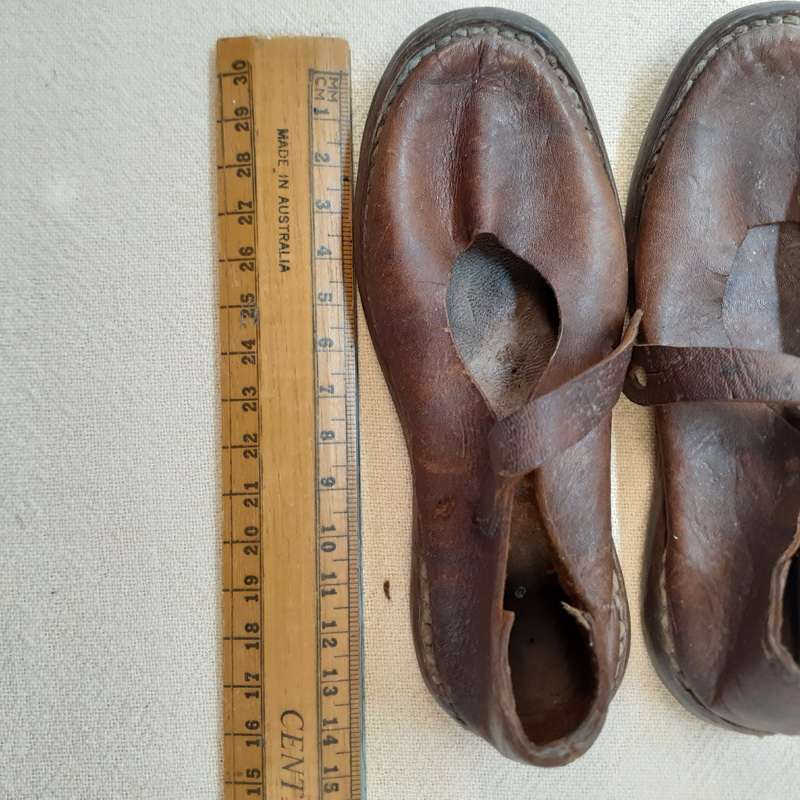 vintage handmade childs shoes -