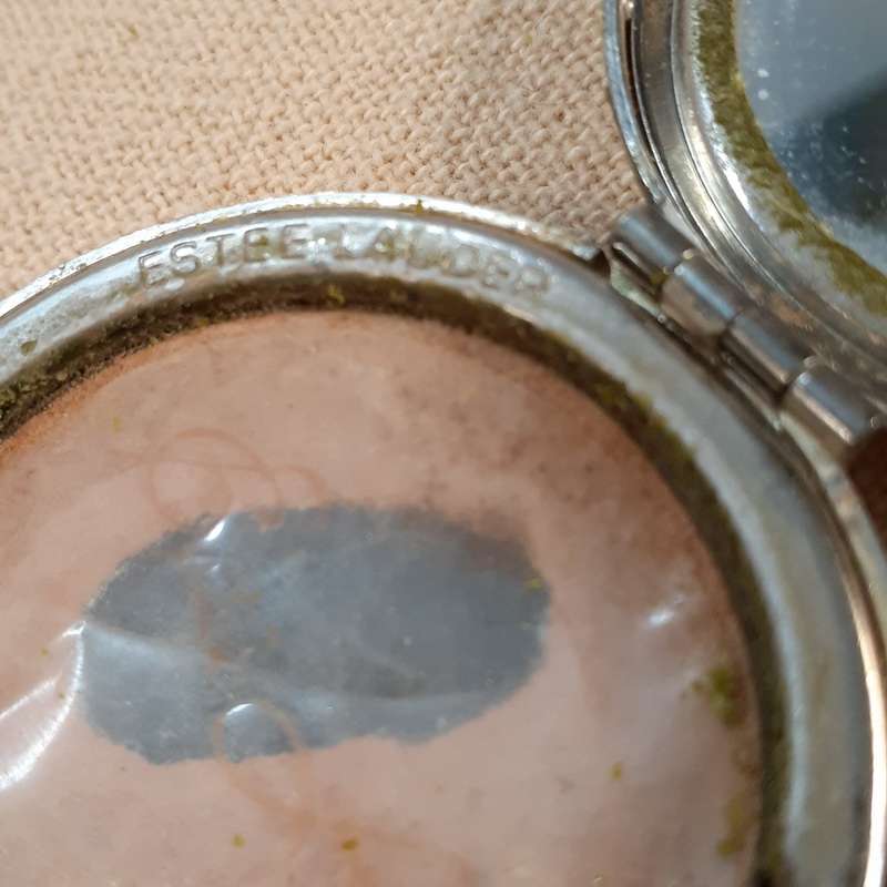 Powder Compact Este Lauder Pocket Watch style 1950's