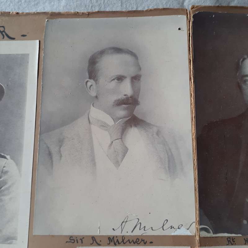 Boer War photographs -  10 English generals and Queen Victoria -1 photo signed A Milner