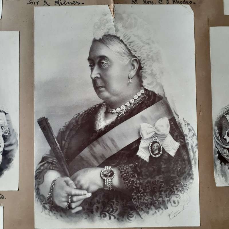 Boer War photographs -  10 English generals and Queen Victoria -1 photo signed A Milner