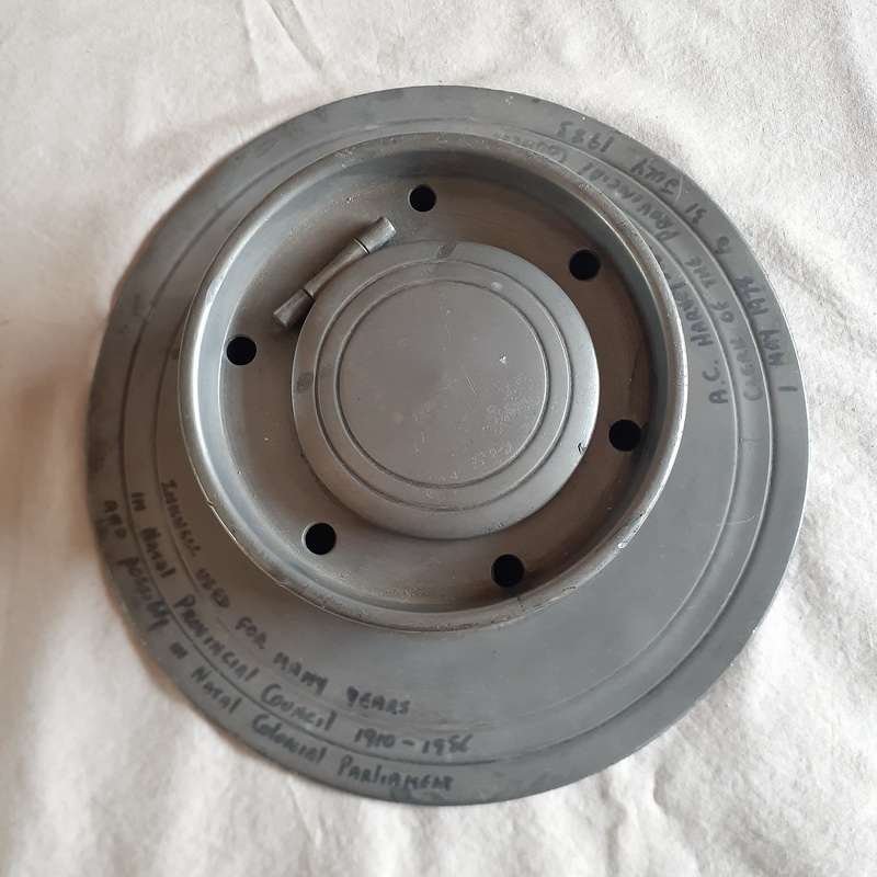 Antique Pewter Inkwell - Nautical - Natal Provincial Council office provenance 1910?