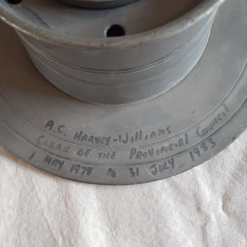 Antique Pewter Inkwell - Nautical - Natal Provincial Council office provenance 1910?