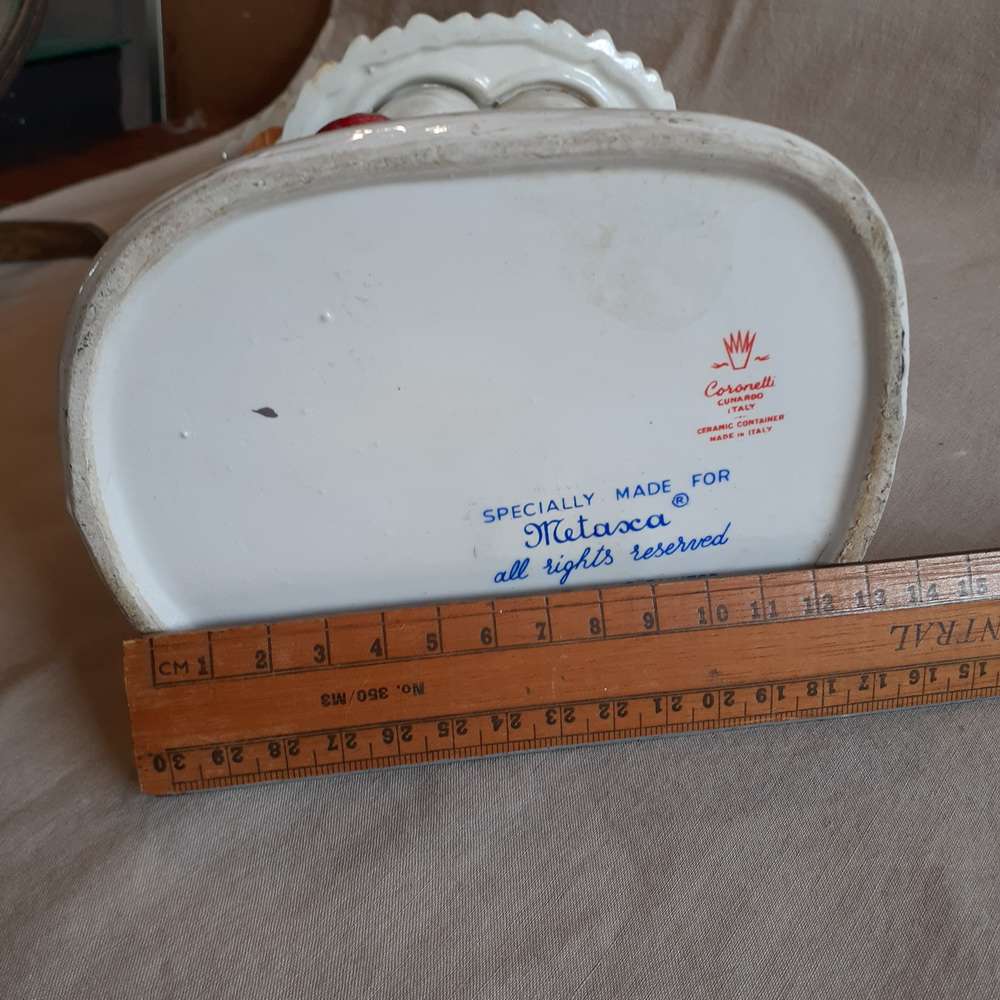 Bar ware Greek Metaxa ceramic traditional bottle 46 cms tall ! - Hand painted circa 1970's