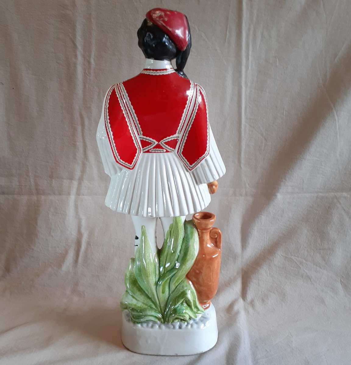Bar ware Greek Metaxa ceramic traditional bottle 46 cms tall ! - Hand painted circa 1970's