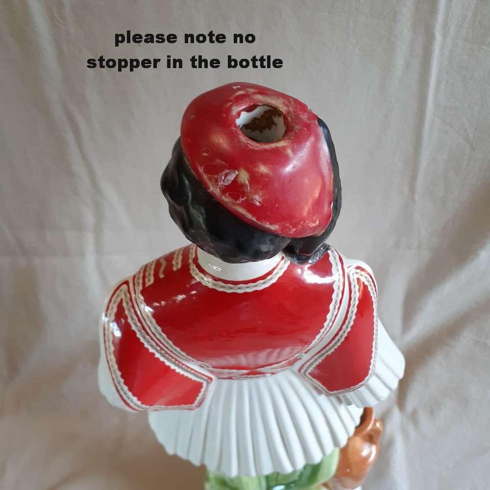 Bar ware Greek Metaxa ceramic traditional bottle 46 cms tall ! - Hand painted circa 1970's