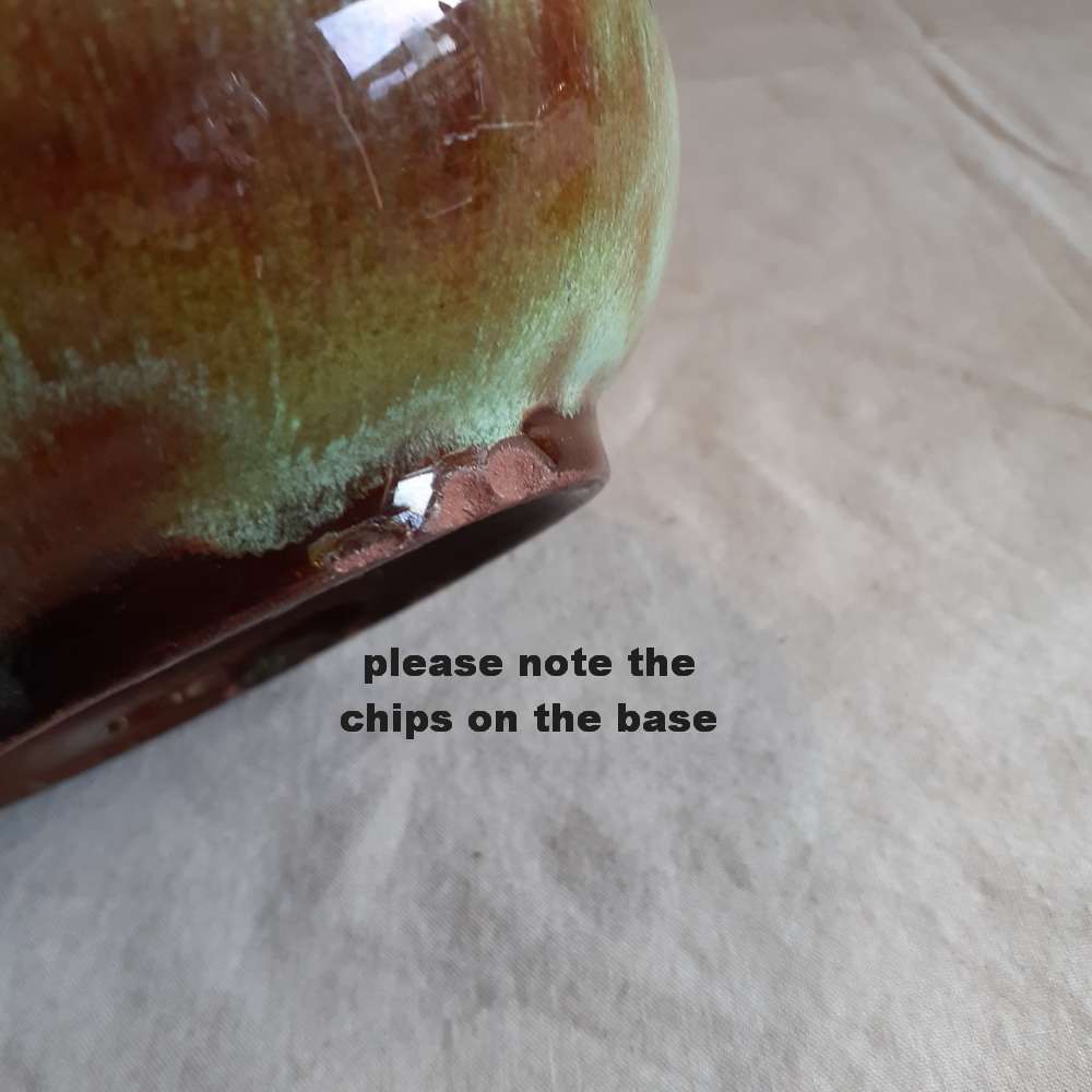 Linn Ware ashtray and unusual lidded jar signed R Brink  South African Pottery