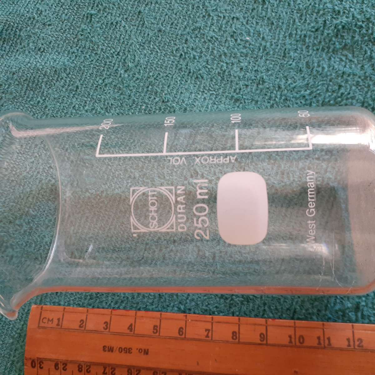 Laboratory Glass Measure 250 mls - W Germany Schott