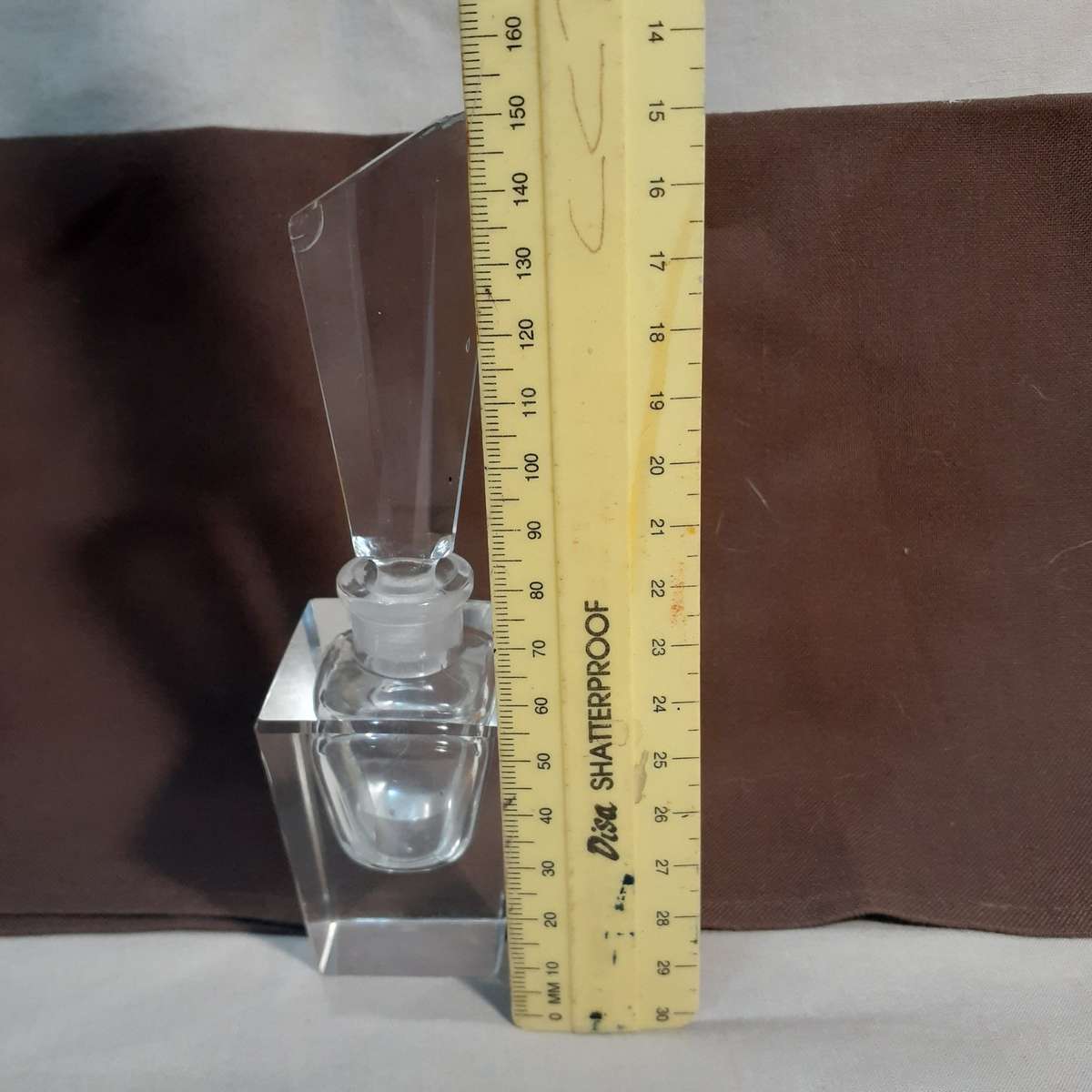 Crystal glass Deco dressing table set - some damage