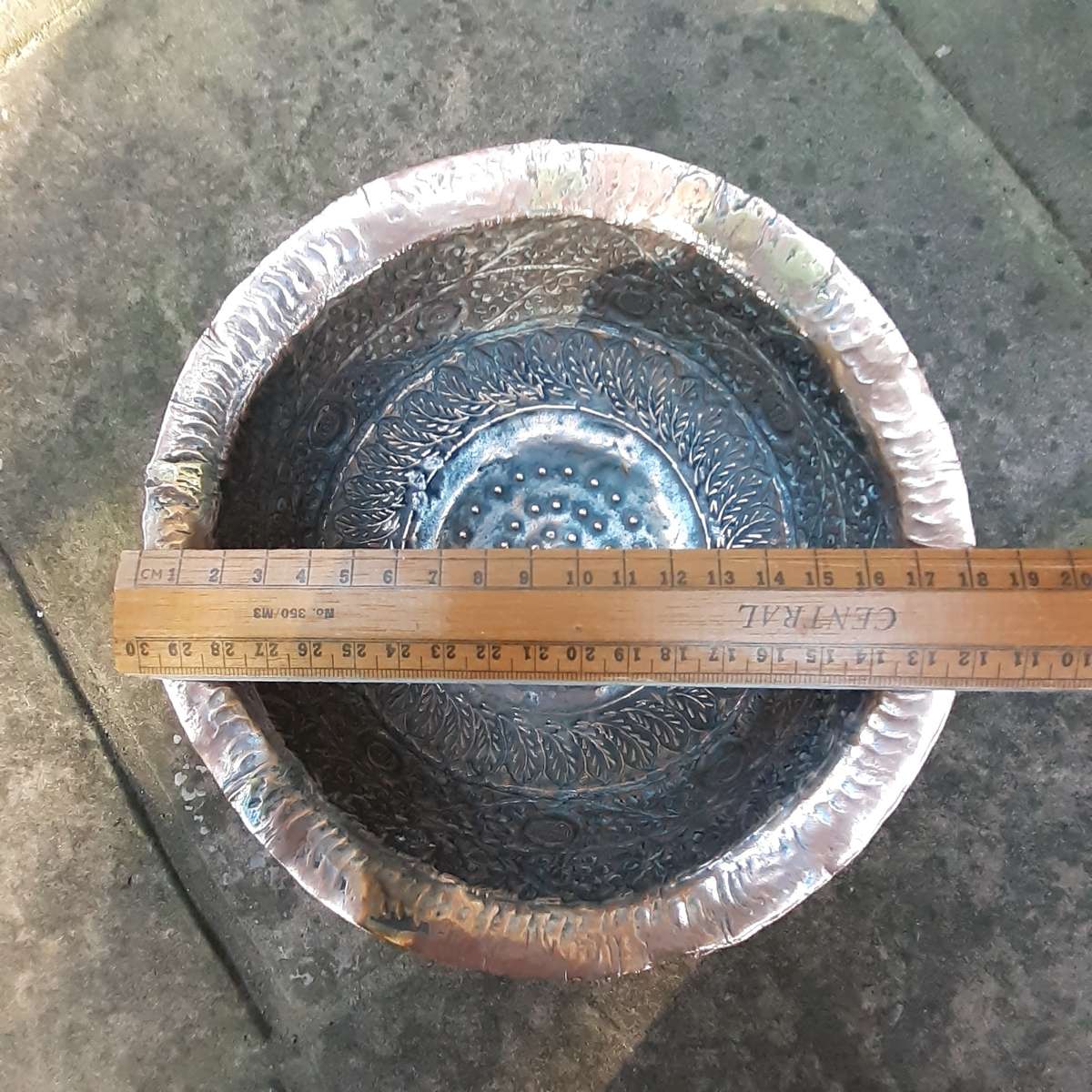 Turkish Middle Eastern Tinned copper bowl