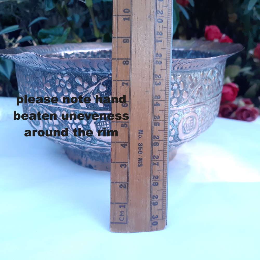 Turkish Middle Eastern Tinned copper bowl