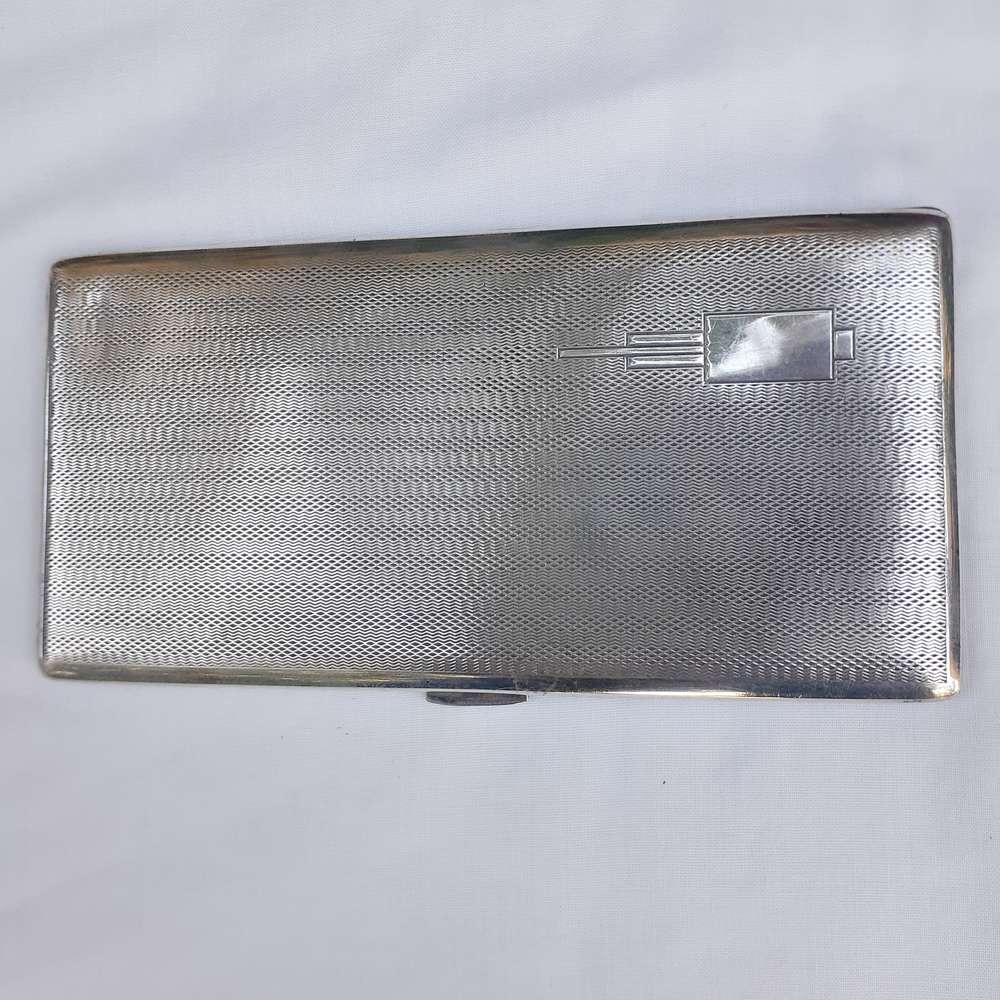 Silver Plated 1930's cigarette case for 30 Cigarettes