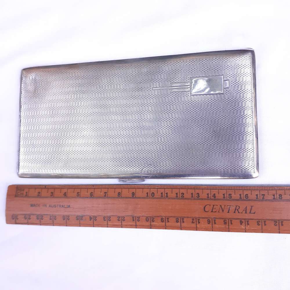 Silver Plated 1930's cigarette case for 30 Cigarettes