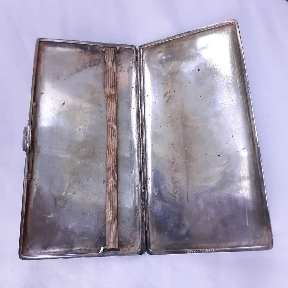 Silver Plated 1930's cigarette case for 30 Cigarettes