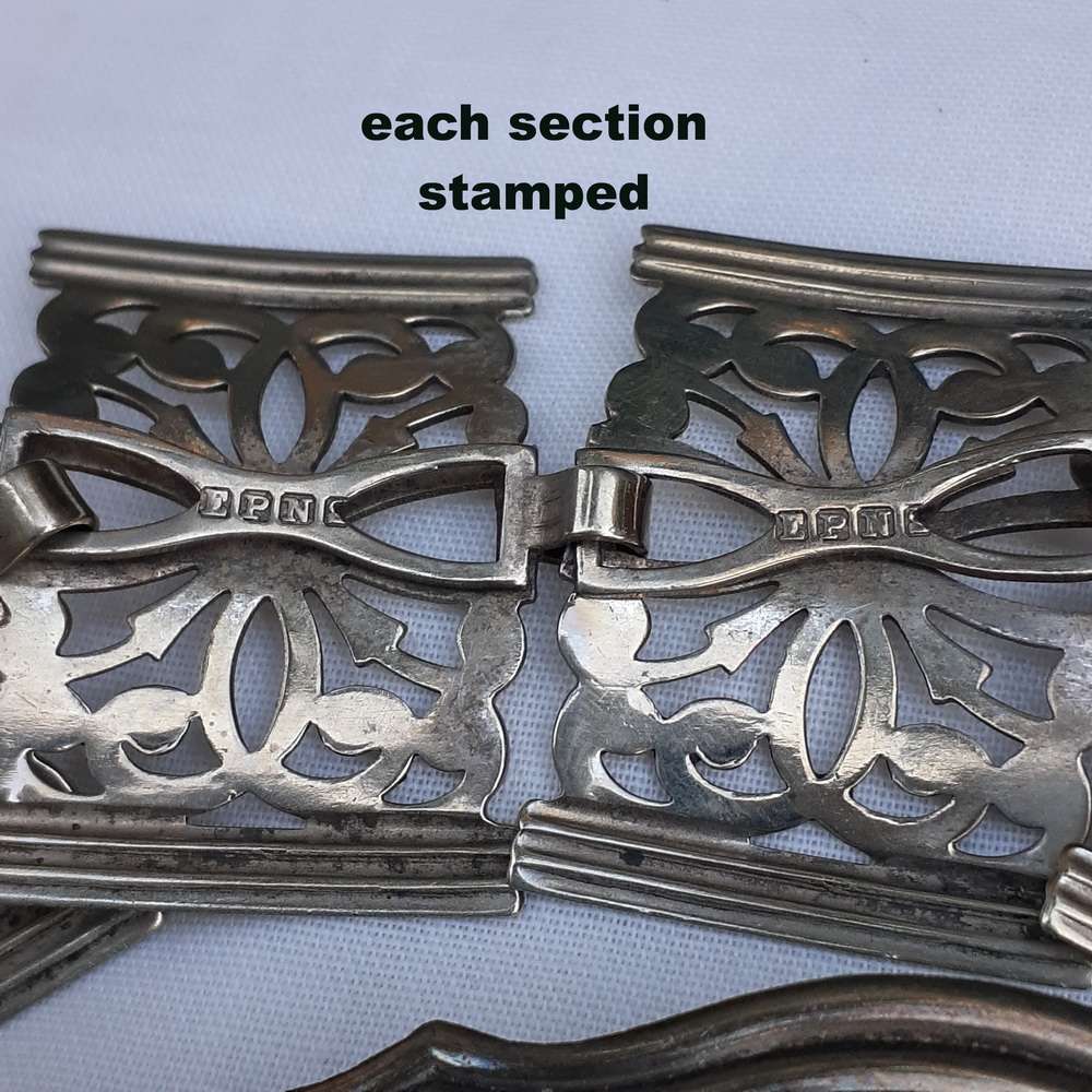Silver metal EPNS Edwardian Belt 67 cms + 8 cms extra links