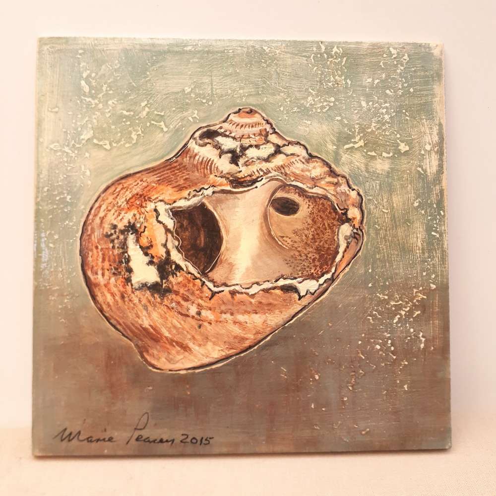 4 South African tiles painted by well known artist Marie Peacey