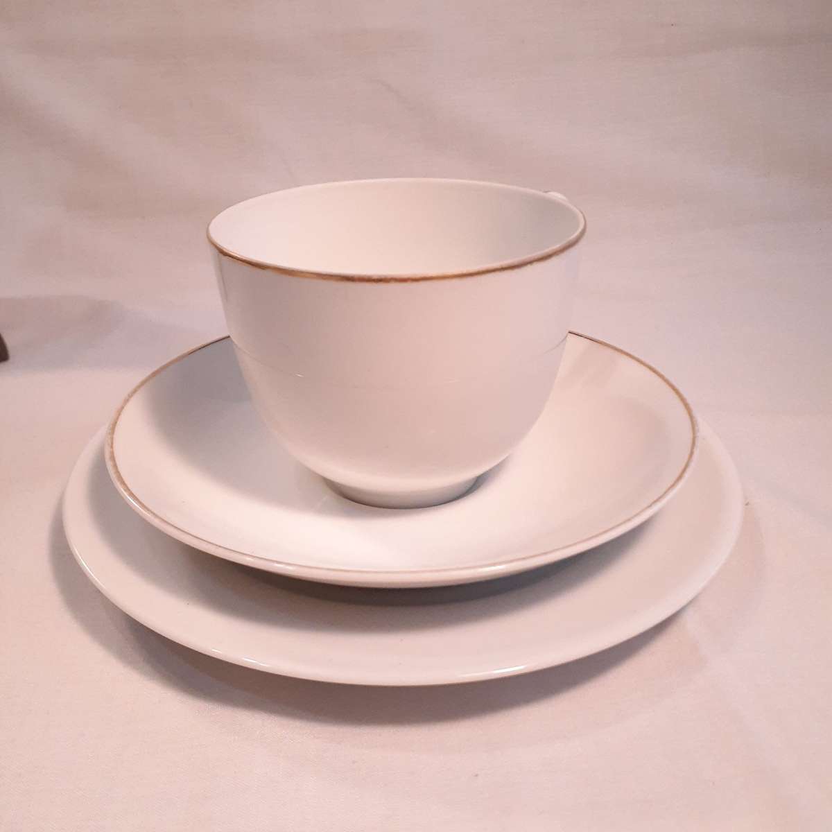 Tea Trios - Nortake white fine porcelain