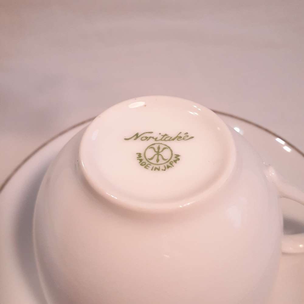 Tea Trios - Nortake white fine porcelain