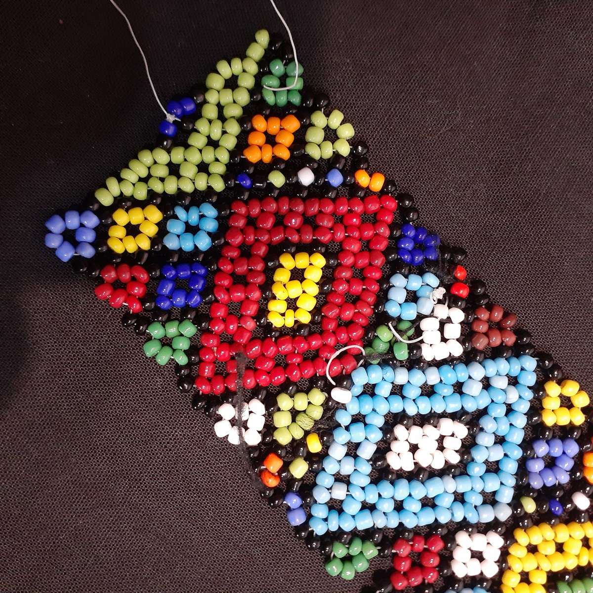 Sold Bob August 25  Zulu beadwork belt band - glass beads
