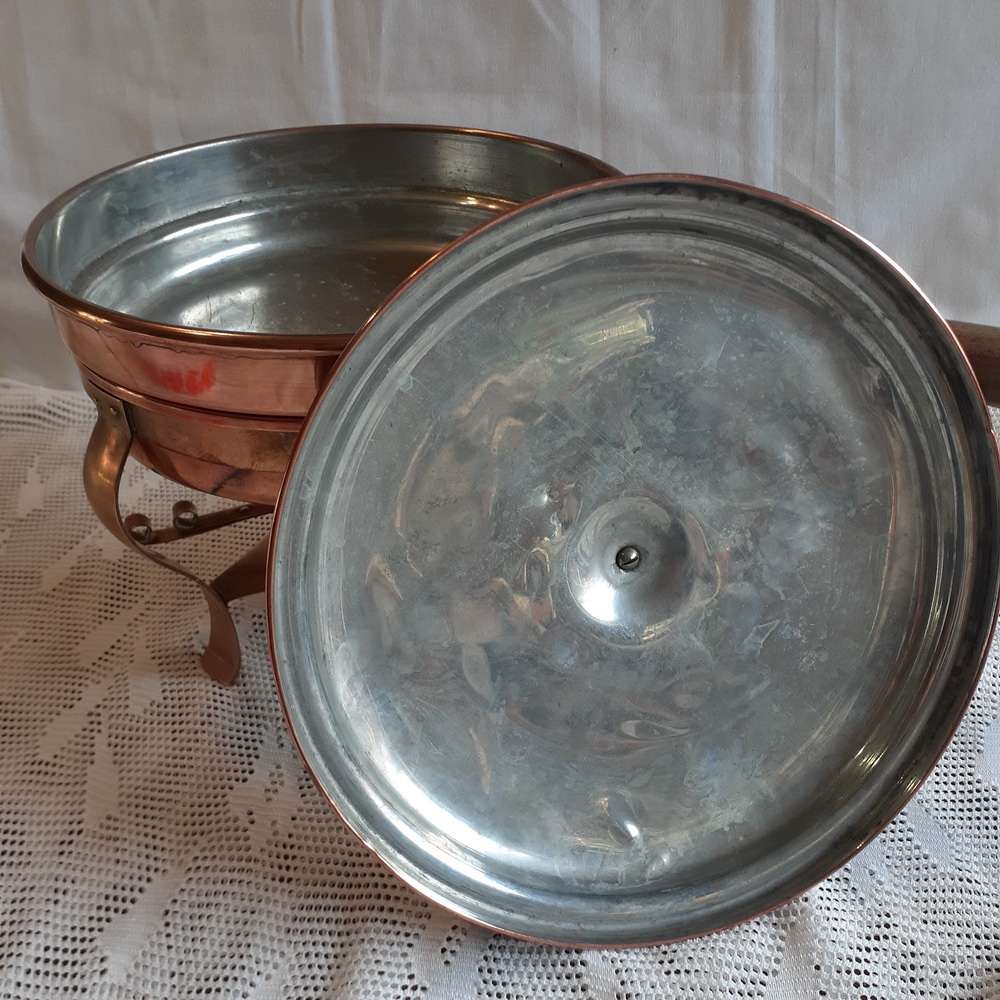 Copper Chafing Dish - DURO BandM Portugal - spirit poaching pan