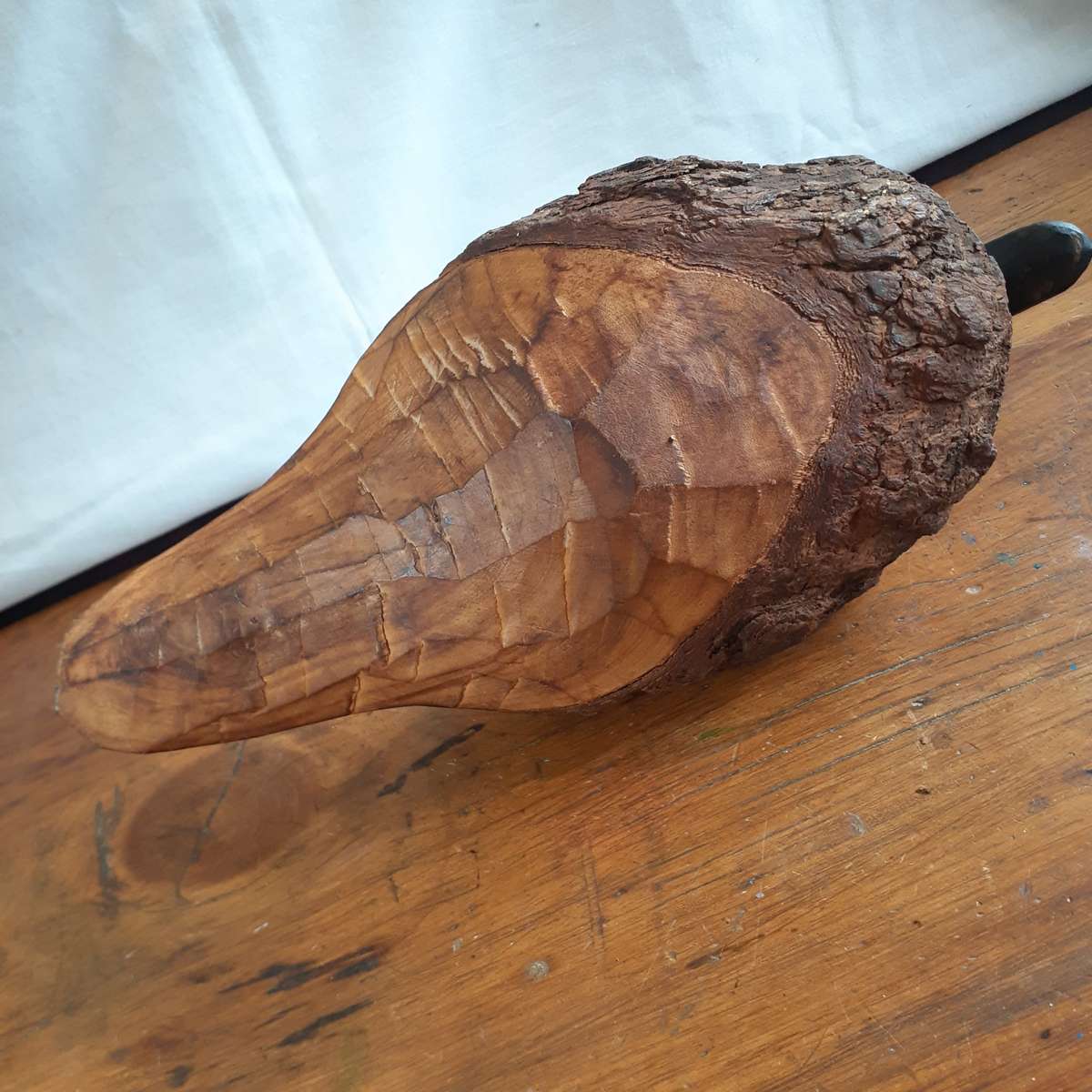 Wooden duck - hand carved  30 cms