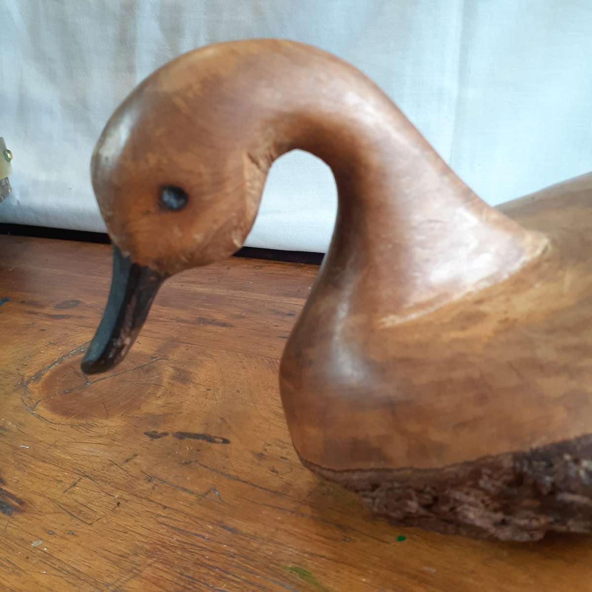 Wooden duck - hand carved  30 cms